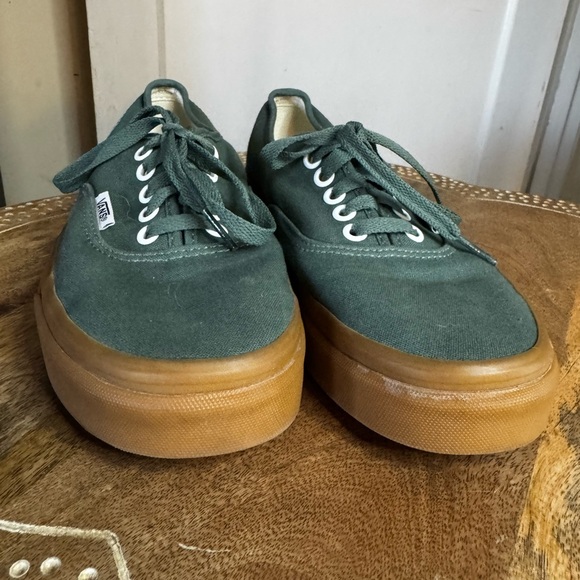 Vans Classic Olive Green Canvas Gum Sole Skate Shoes SoCal Summer Retro Casual - Picture 3 of 13